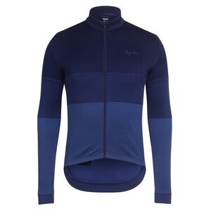 Rapha Tricolour Classic Long Sleeve Navy Blue Cycling Jacket Jersey Sport M